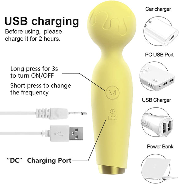 Upgraded Mini Back Massager - Cordless Body Massager with 10 Powerful Vibration Mode for Body Relieves Neck Shoulder Back Waist Leg Muscle Tension