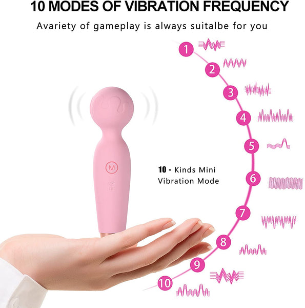 Upgraded Mini Back Massager - Cordless Body Massager with 10 Powerful Vibration Mode for Body Relieves Neck Shoulder Back Waist Leg Muscle Tension