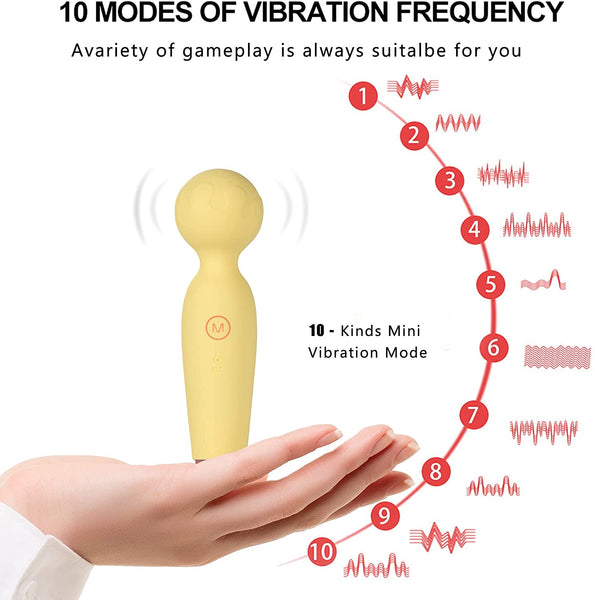 Upgraded Mini Back Massager - Cordless Body Massager with 10 Powerful Vibration Mode for Body Relieves Neck Shoulder Back Waist Leg Muscle Tension